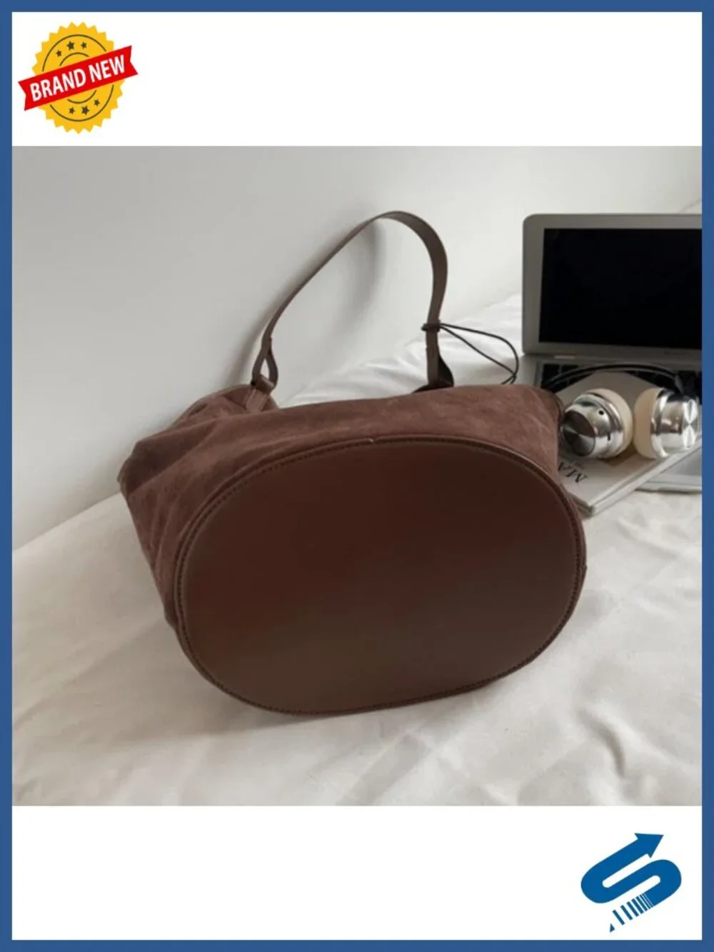 Slouchy Suede Hobo Tote Bag Large Capacity Shoulder Handbag Retro Satchel